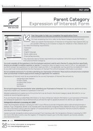 Parent Category Expression of Interest Form (INZ 1202)