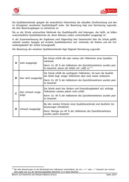 Bericht der Schulinspektion - Friedrich-Bergius-Schule in Berlin ...