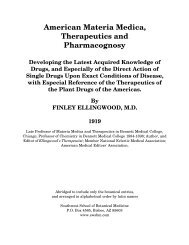 American Materia Medica, Therapeutics and Pharmacognosy