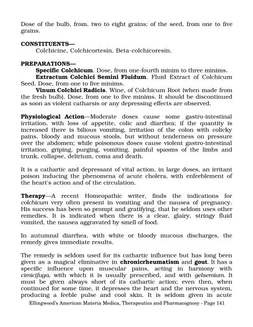 American Materia Medica, Therapeutics and Pharmacognosy