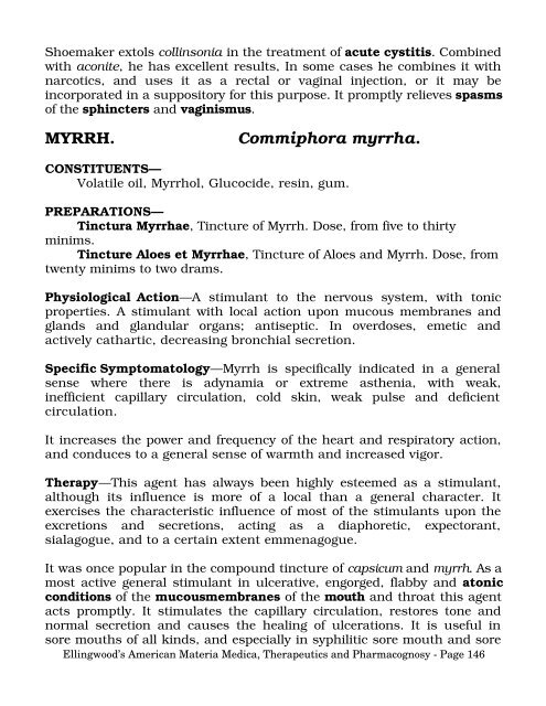 American Materia Medica, Therapeutics and Pharmacognosy