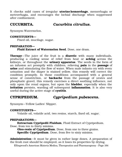 American Materia Medica, Therapeutics and Pharmacognosy