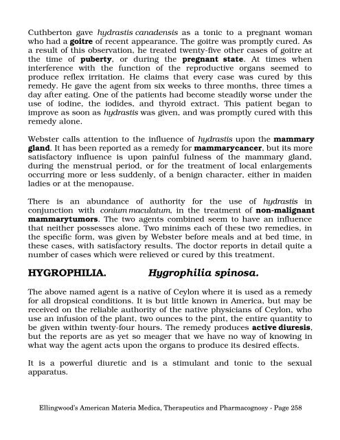 American Materia Medica, Therapeutics and Pharmacognosy