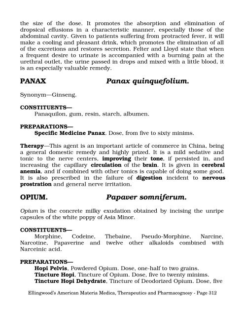 American Materia Medica, Therapeutics and Pharmacognosy