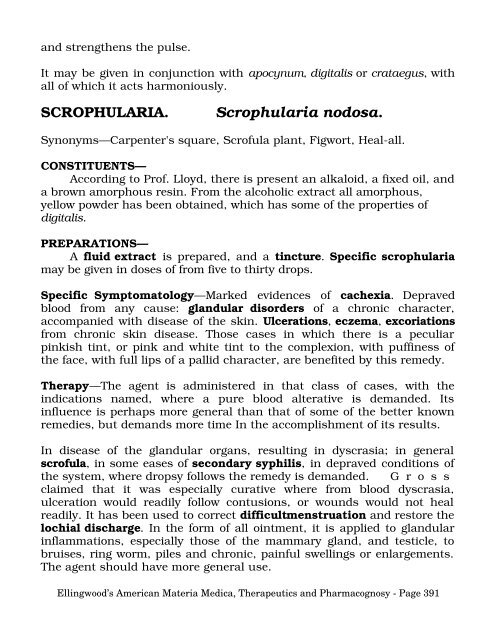 American Materia Medica, Therapeutics and Pharmacognosy