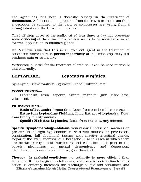 American Materia Medica, Therapeutics and Pharmacognosy