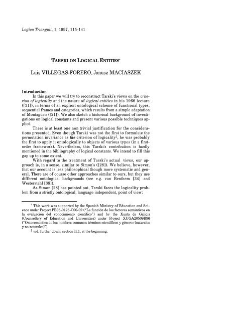 Luis VILLEGAS-FORERO, Janusz MACIASZEK