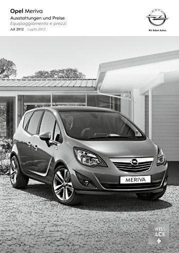 Listino Prezzi Opel Meriva - GM Suisse SA - Opel