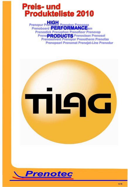 PRODUCTS HIGH PERFORMANCE - Tilag AG