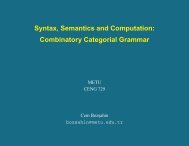 Combinatory Categorial Grammar