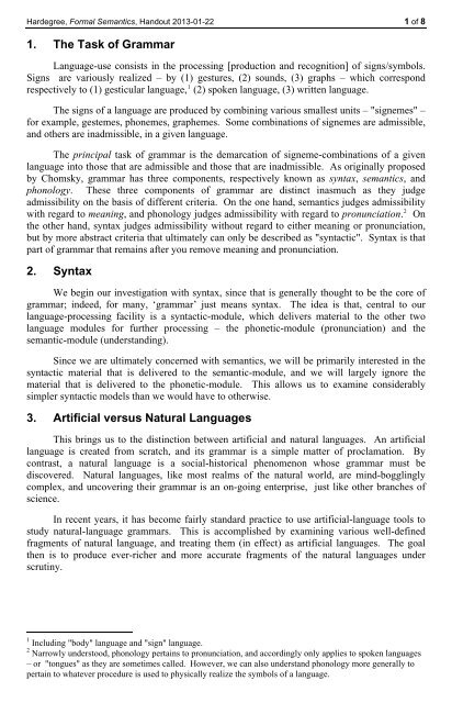 Categorial Grammar Syntax