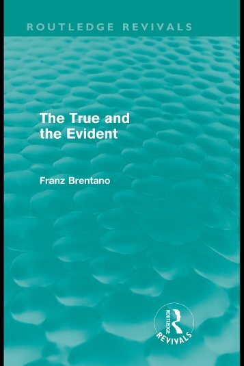 Franz Brentano_The True and the Evident.pdf