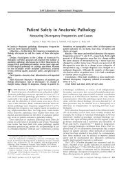 AP Discrepancy Rates - College of American Pathologists