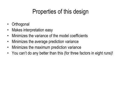 Design of Experiments - US Army Conference on Applied Statistics