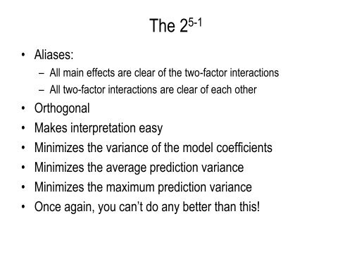 Design of Experiments - US Army Conference on Applied Statistics