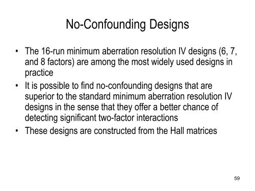 Design of Experiments - US Army Conference on Applied Statistics