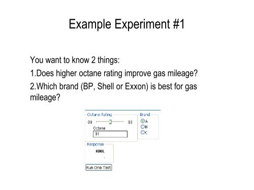 Design of Experiments - US Army Conference on Applied Statistics