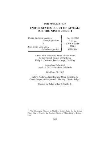 U.S. v. Leal-Vega - Ninth Circuit Court of Appeals