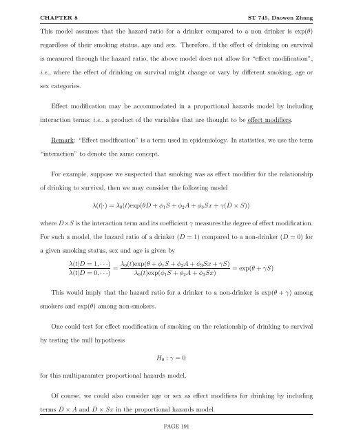 8 Modeling Survival Data with Categorical ... - NCSU Statistics