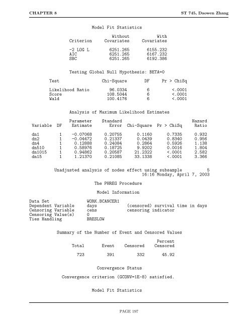 8 Modeling Survival Data with Categorical ... - NCSU Statistics