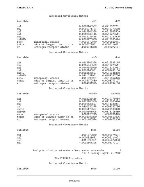 8 Modeling Survival Data with Categorical ... - NCSU Statistics