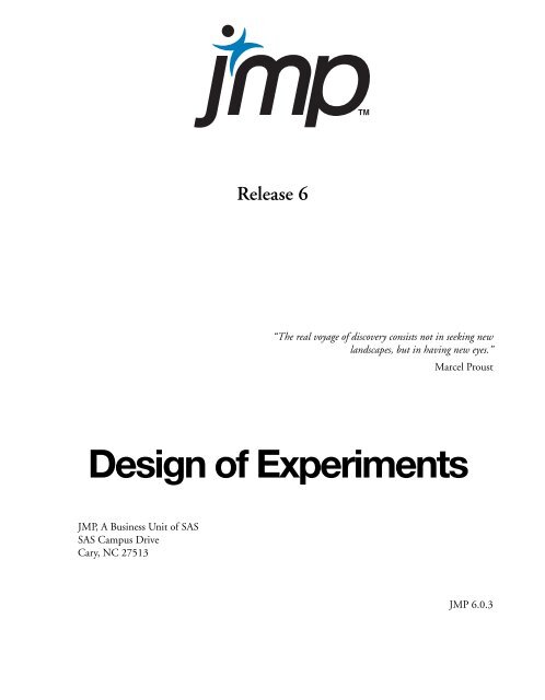 design of experiments jmp