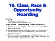 10. Class, Race & Opportunity Hoarding