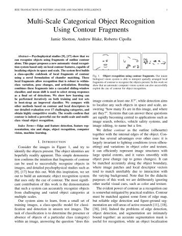 Multi-Scale Categorical Object Recognition Using Contour Fragments