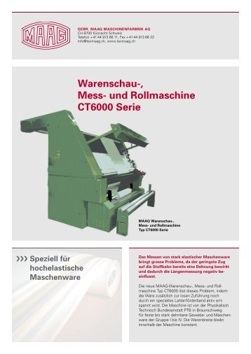 Warenschau-, Mess- und Rollmaschine CT6000 Serie