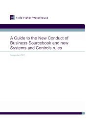 A Guide to the New Conduct of Business Sourcebook and new ...