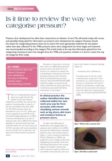 Is it time to review the way we categorise pressure? - Wounds UK