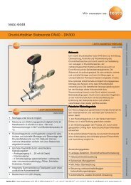 Druckluftzähler Stabsonde DN40 - DN300 testo 6448 - Testo AG