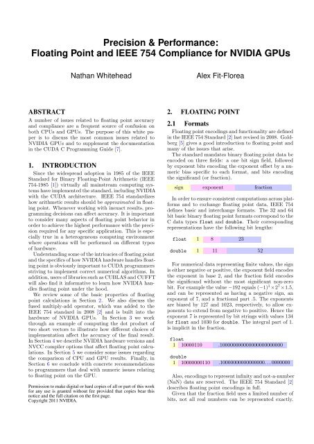 Precision & Performance: Floating Point and IEEE 754 Compliance ...