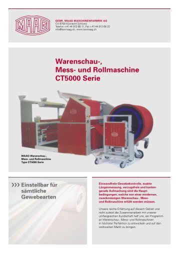 Warenschau-, Mess- und Rollmaschine CT5000 Serie