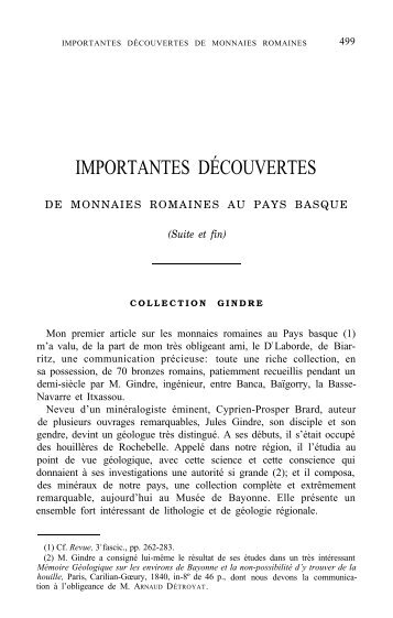 Importantes découvertes de monnaies romaines au Pays Basque