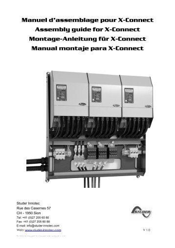 Manuel d'assemblage pour X-Connect Assembly ... - Studer Innotec