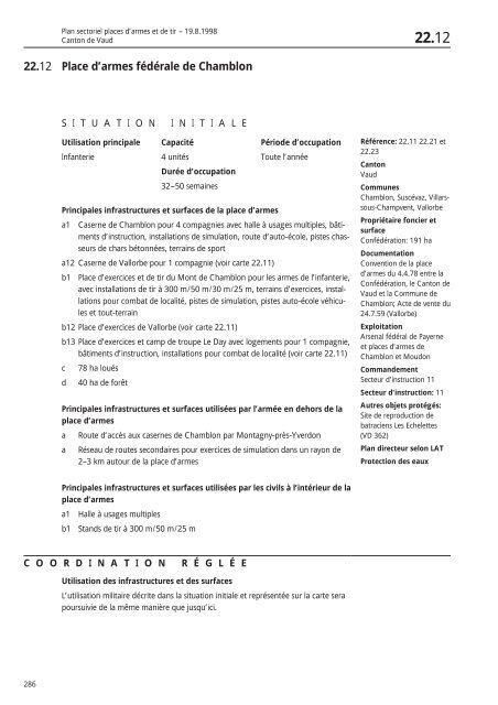 22.12 Place d'armes fédérale de Chamblon - admin.ch