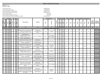 Raport de selecție parțial pentru proiectele selectate ale ... - Apdrp