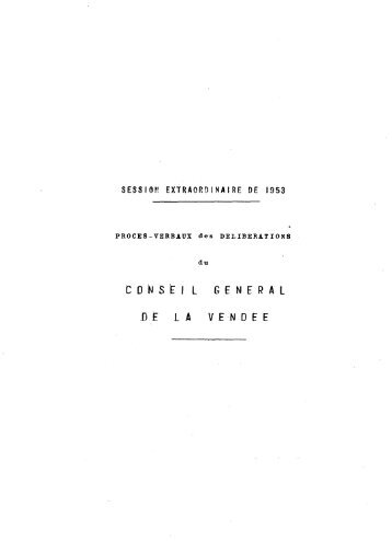CONSJ L GENERAL LIE LA VENDEE - Archives de Vendée