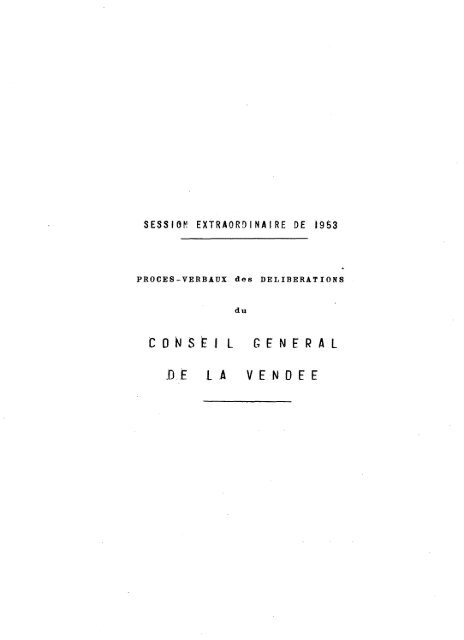 CONSJ L GENERAL LIE LA VENDEE - Archives de Vendée