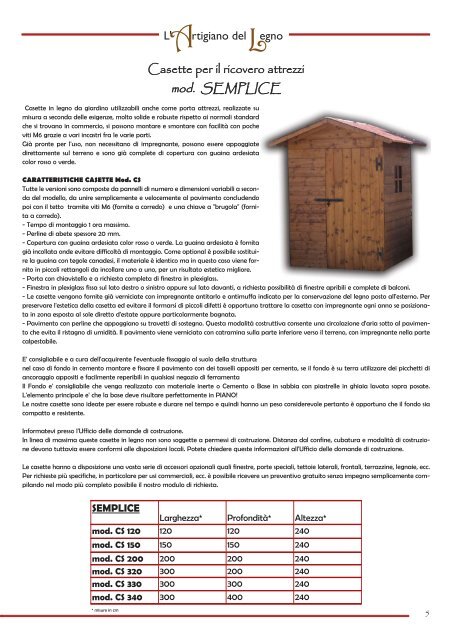 CATALOGO WOOD LIFE.qxd - La Protezione Civile