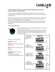 Use of PUF foams with the CIS Conical - Casella Measurement