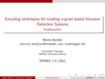 Encoding techniques for evading n-gram based Intrusion Detection ...