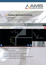 Folding Machine Controls PATHFINDER - Thalmann Maschinenbau ...