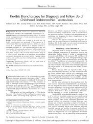 Flexible Bronchoscopy for Diagnosis and Follow Up of Childhood ...