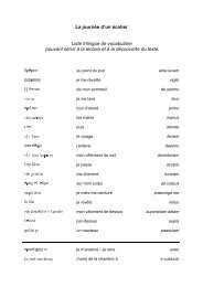 Liste trilingue de vocabulaire pouvant servir ΰ la lecture et ΰ la ...