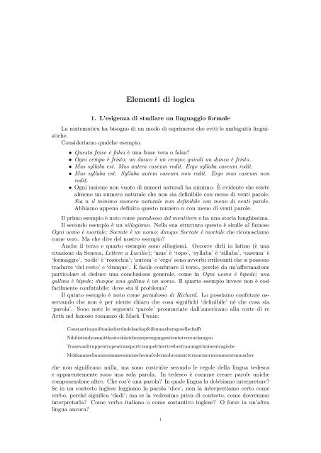 Dispensa 6 - Elementi di logica (pdf, it, 185