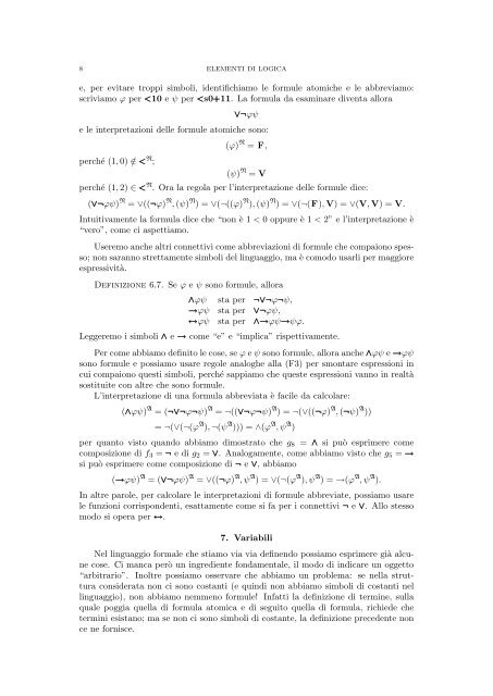 Dispensa 6 - Elementi di logica (pdf, it, 185