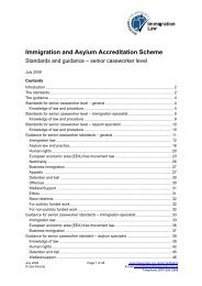 Immigration and Asylum Accreditation Scheme: standards and ... - Clt