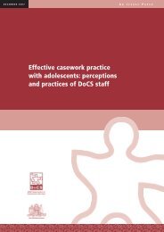 Effective casework practice with adolescents - NSW Department of ...
